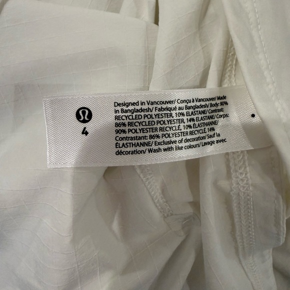 Pristine Lululemon Lightweight Stretch Running Short Sleeve shirt White size - Picture 6 of 10